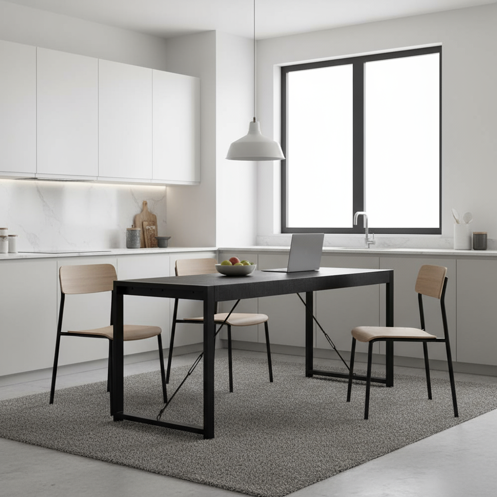 Eettafel Britt Recht zwart