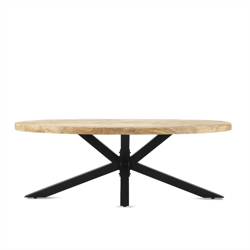 Ellips Couchtisch mit Spinnenbeinen