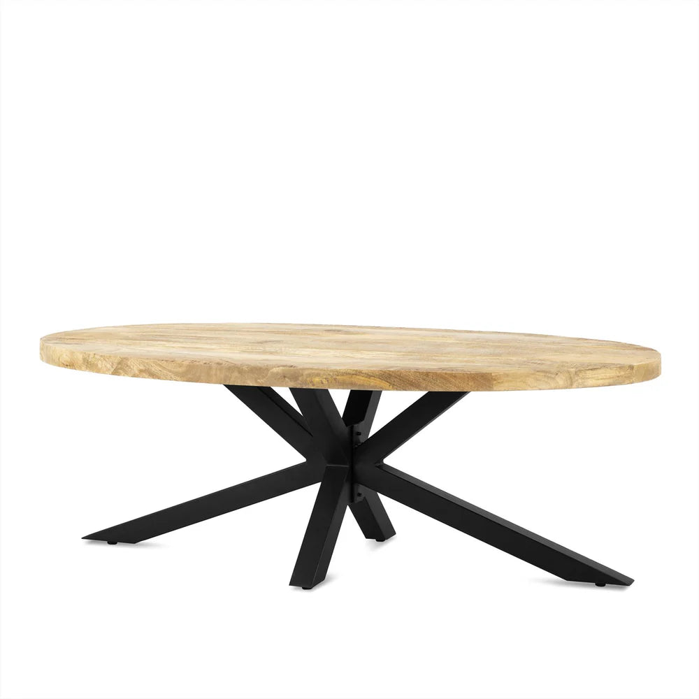 Ellips Couchtisch mit Spinnenbeinen