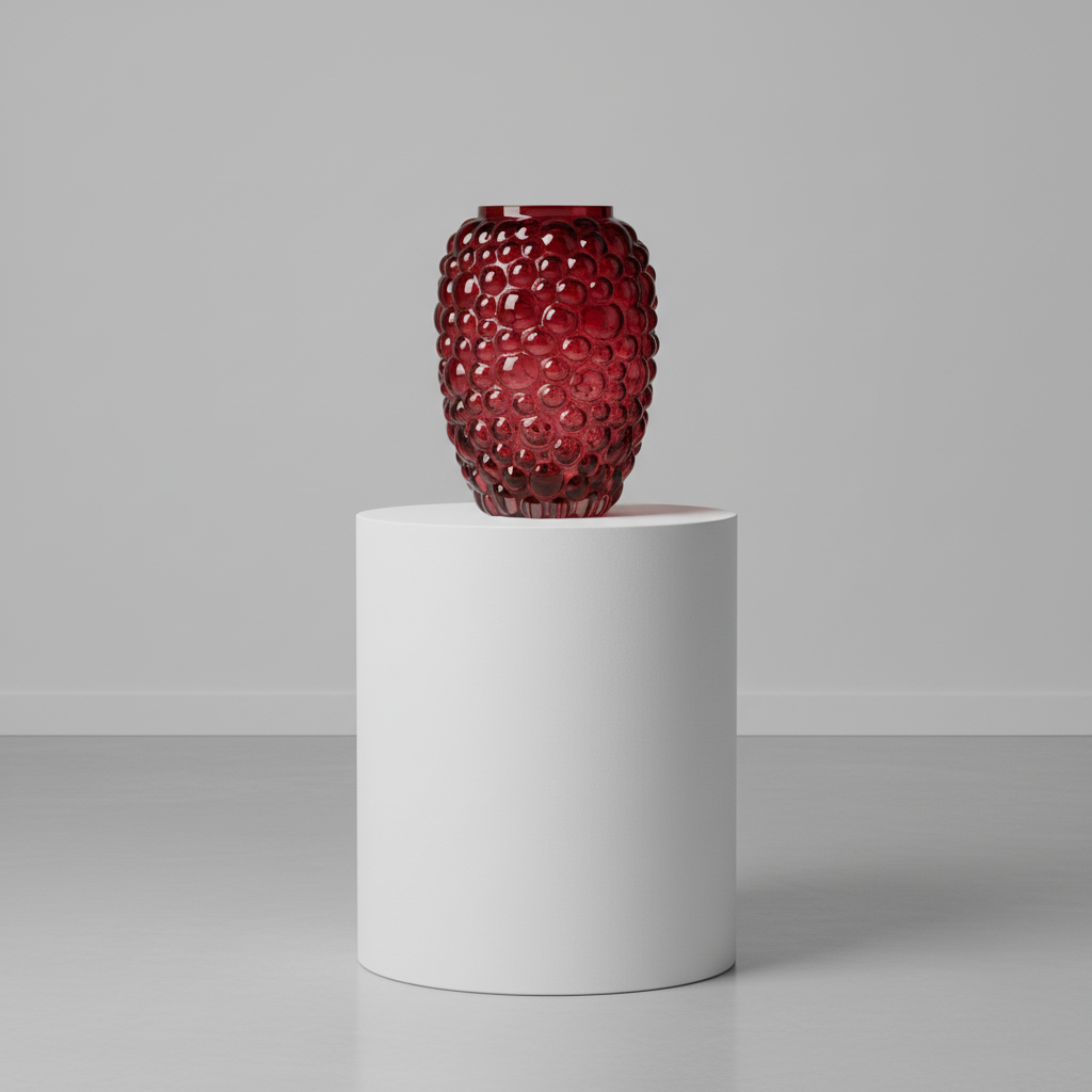 Vase bubble red