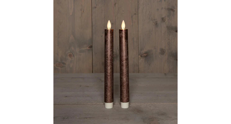 Diner led kaarsen 2st Brons