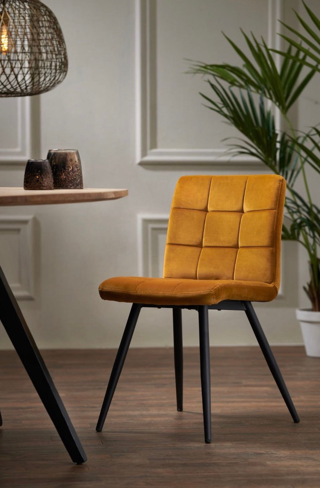 Eetkamerstoel Alex Oker geel