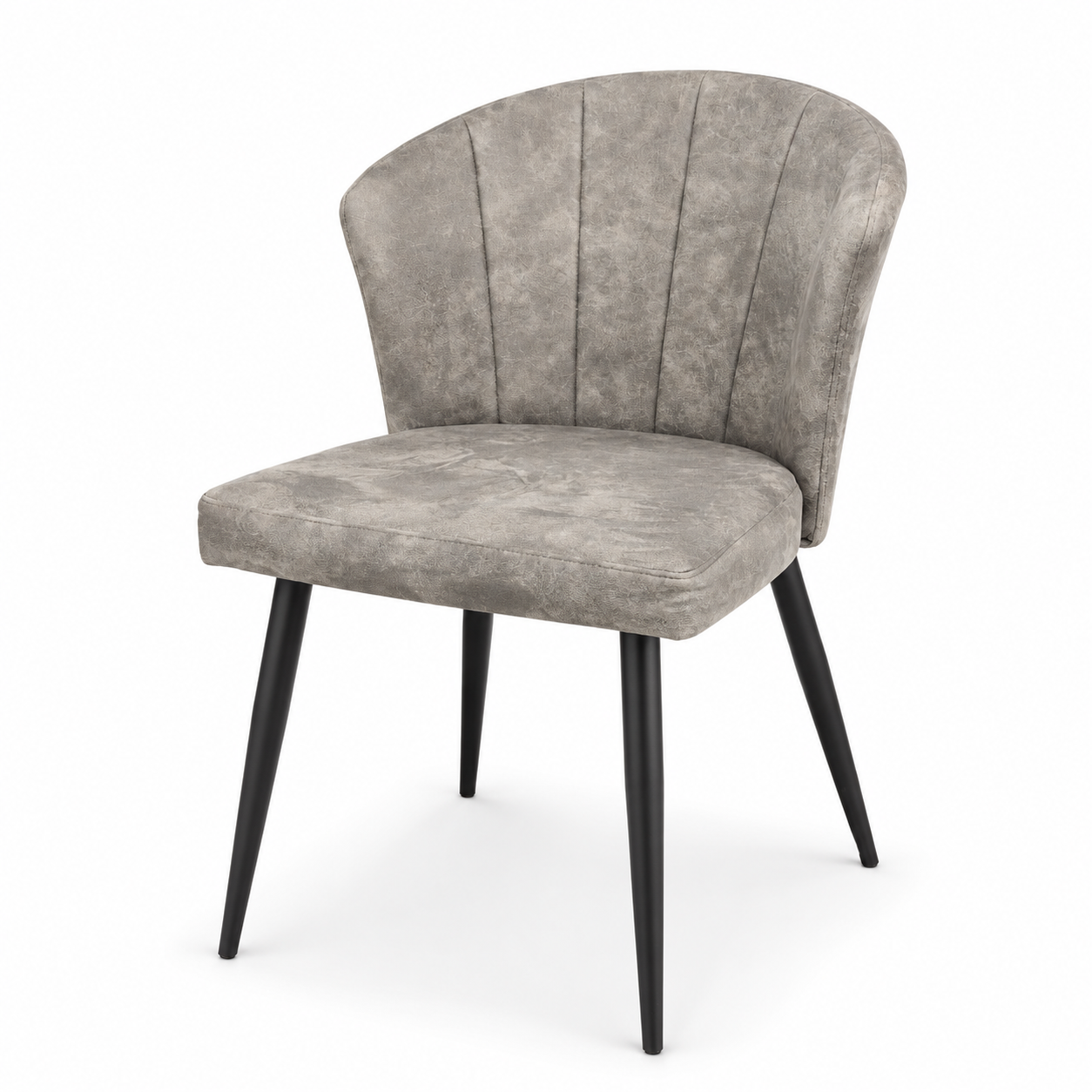 Eetkamerstoel Luna – Velvet Look | 4 Kleuren | Zwarte Metalen Poten