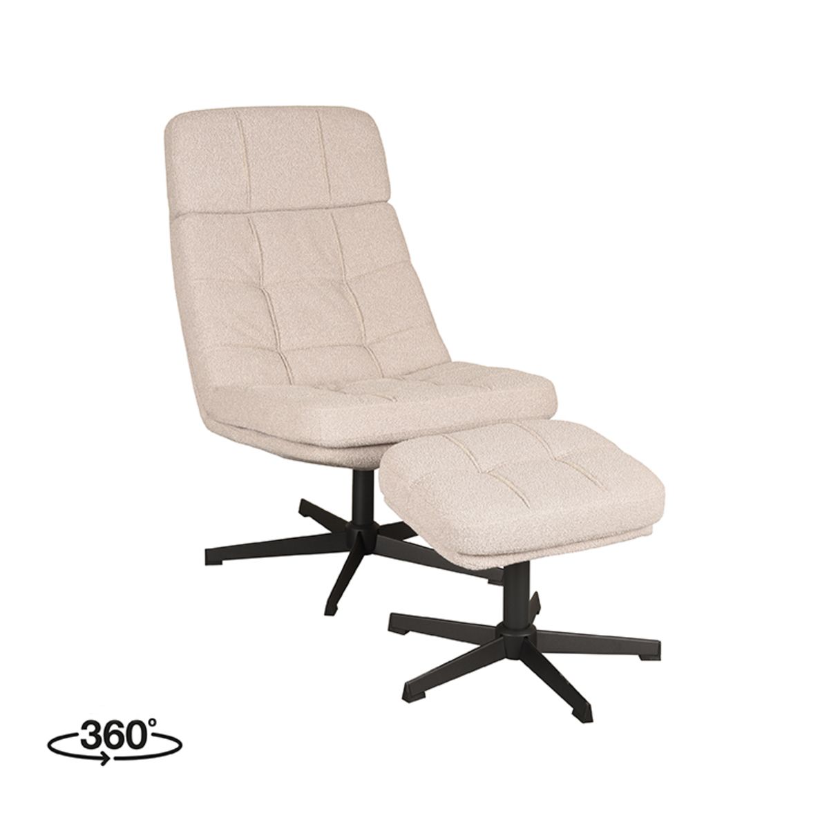 Swivel armchair Alvar Natural