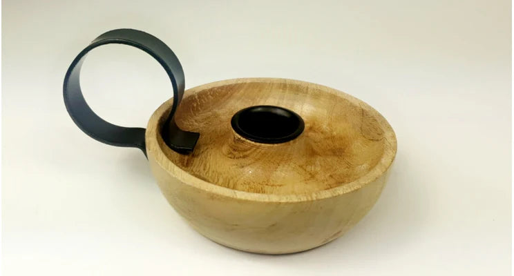 Candlestick sconce mango wood