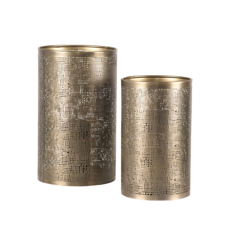 Set kaarsenhouder goud