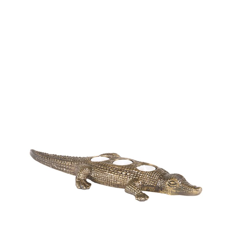 Krokodil waxinelichthouder