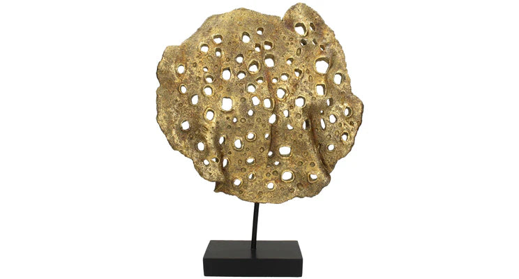 Ornament Coral Polyresin Goud