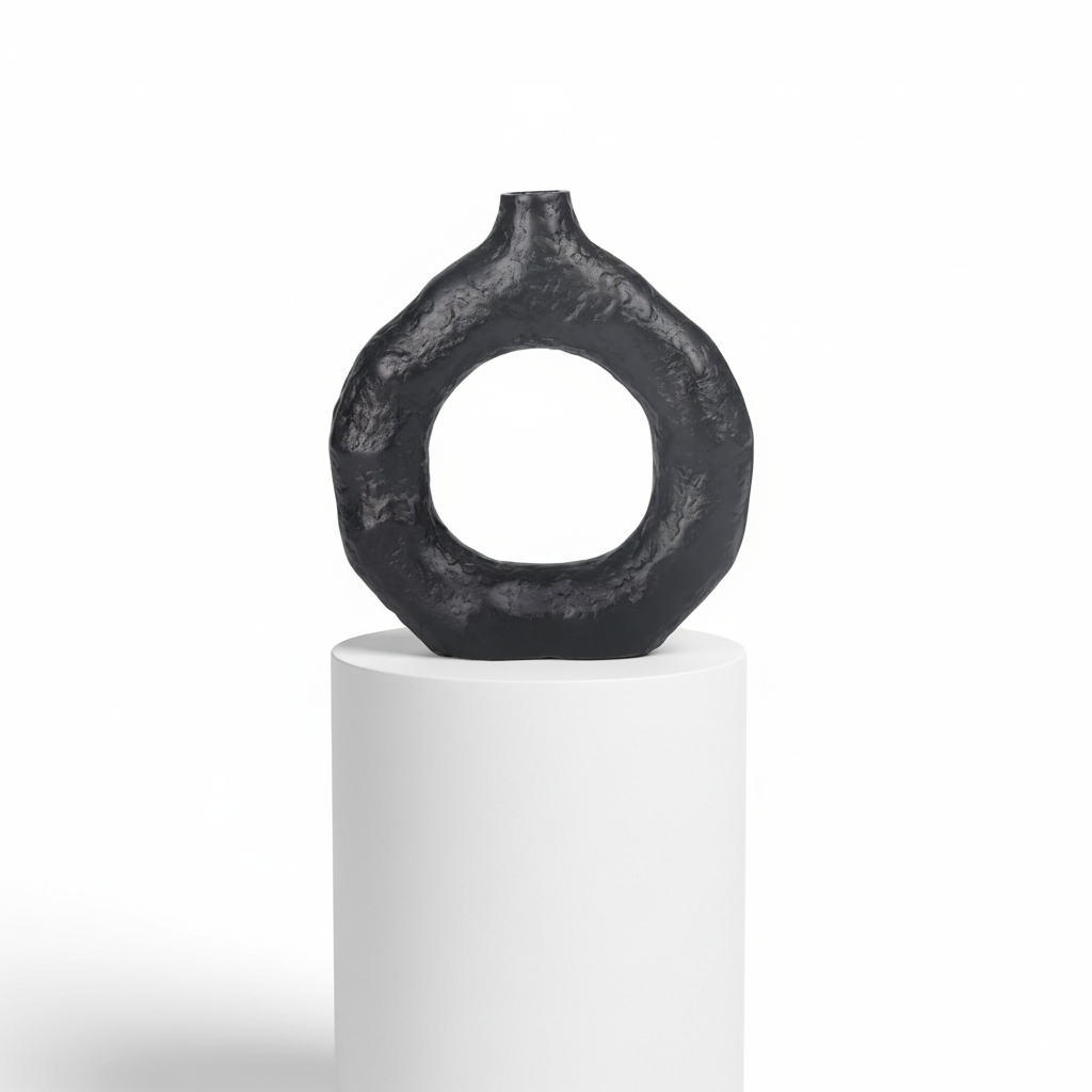 Vase Round Black