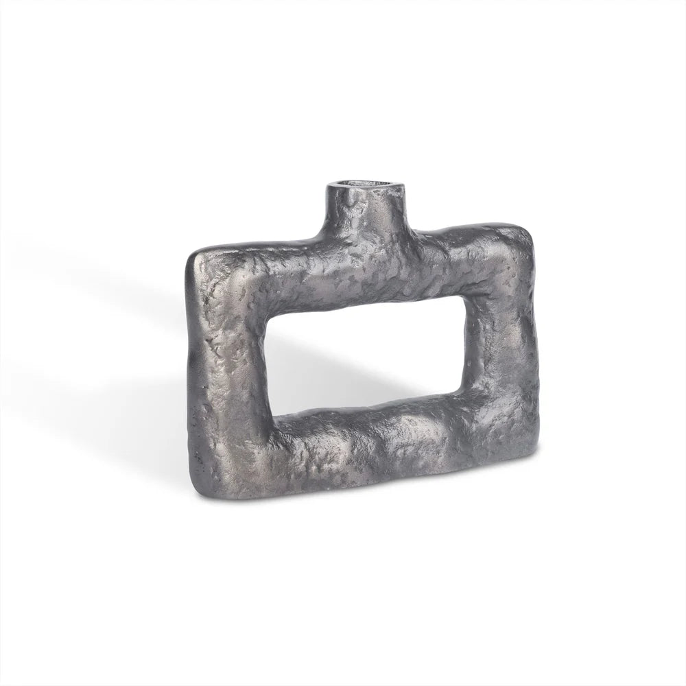 Rectangular silver vase