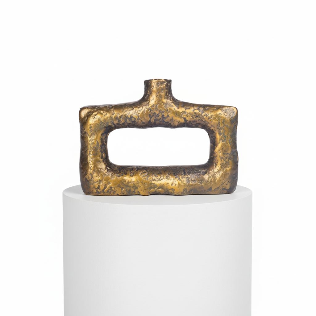Vase Rectangular Gold