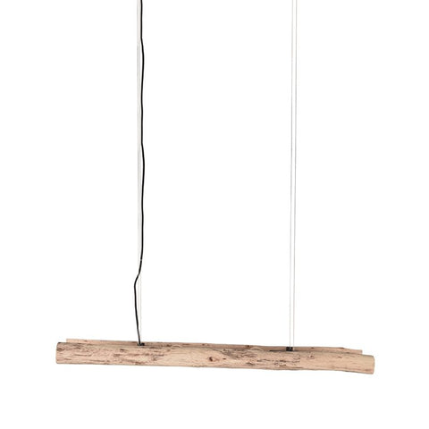 Hanglamp Woody 100x20x150 cm Naturel Hout | Zwart Metaal