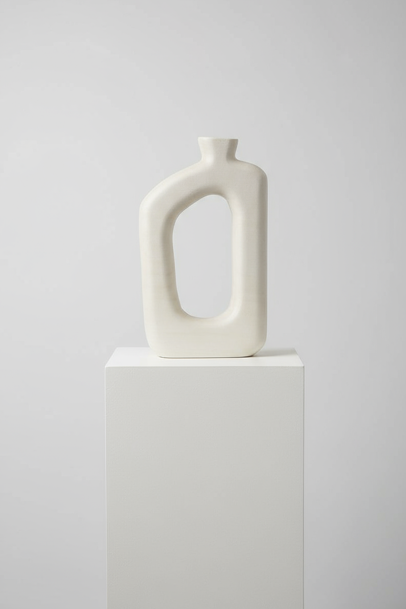 Wooden donut vase straight