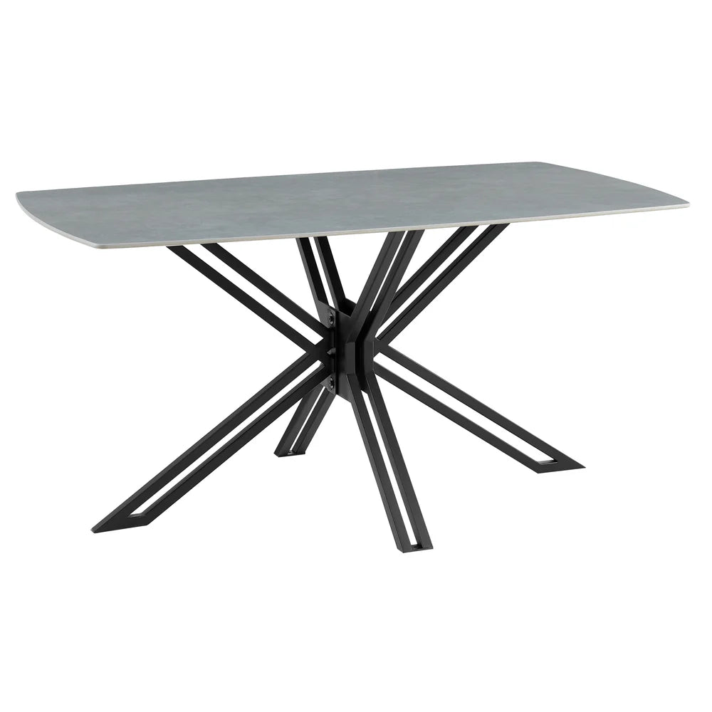 Yana straight stone dining table