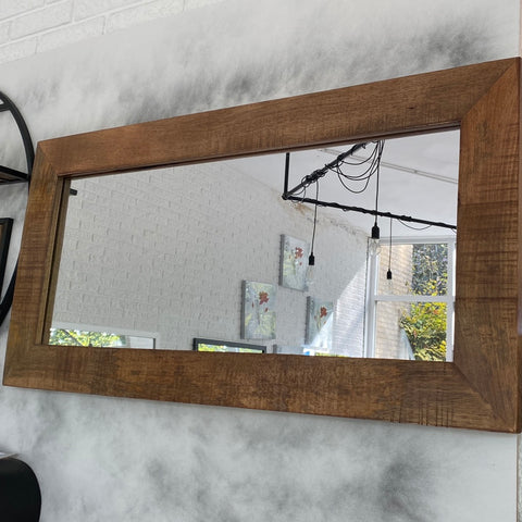 Spiegel mangohout 100x50 cm