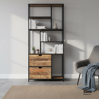 Boekenkast met 2 lades