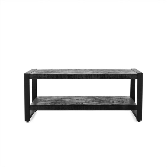 Salontafel Britt zwart met plank