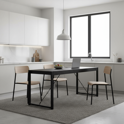 Eettafel Britt Recht zwart