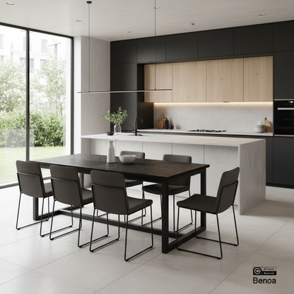 Eettafel Jax recht zwart