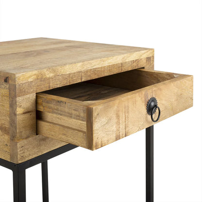 Nachtkastje met Metaal Frame Mango