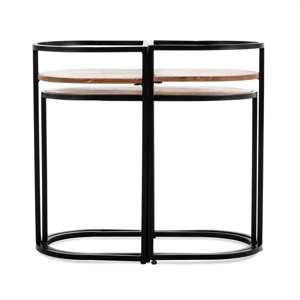 Ovale bijzettafels set Jasmin
