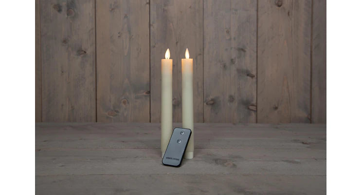 Led dinerkaarsen 2st ivoor wit