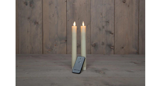 Led dinerkaarsen 2st ivoor wit