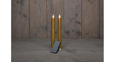 Led dinerkaarsen 2st Goud