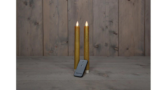 Led dinerkaarsen 2st Goud
