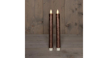 Diner led kaarsen 2st Brons