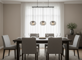 Hanglamp Cave 3 lichts - Zwart langwerpig