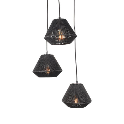 Hanglamp Ibiza Diamond 3-Lichts Zwart