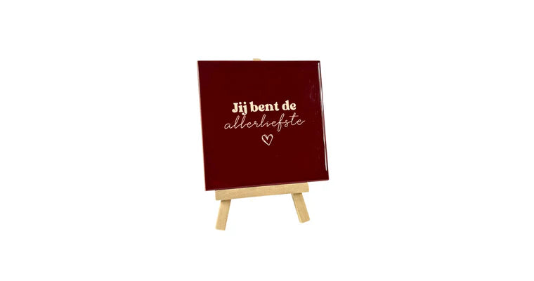 Tegeltje - Jij bent de allerliefste - 11x11cm