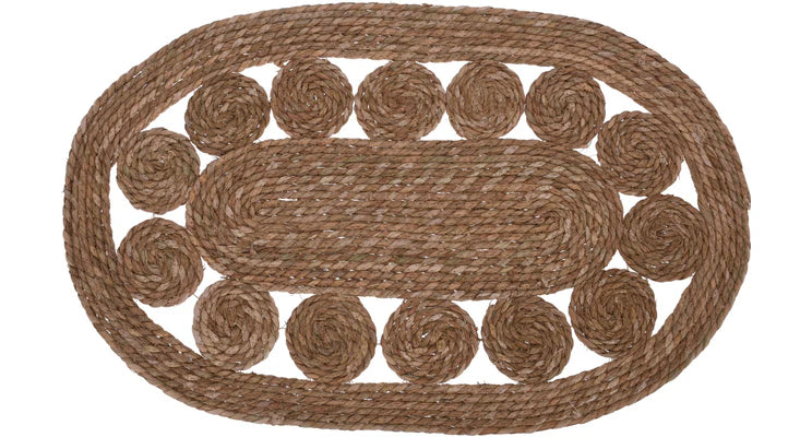 Vloerkleed gevlochten ovaal OP=OP