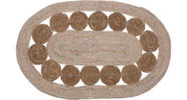 Vloerkleed gevlochten ovaal OP=OP