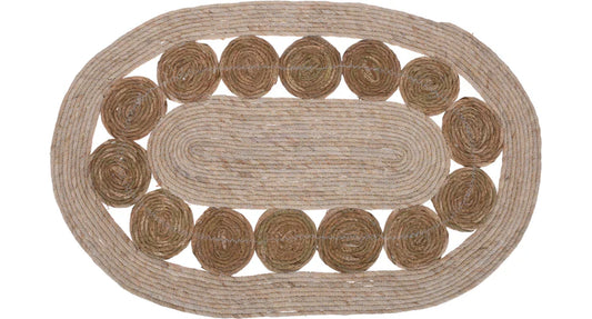 Vloerkleed gevlochten ovaal OP=OP