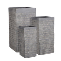 Bloempot set van 3 vierkant