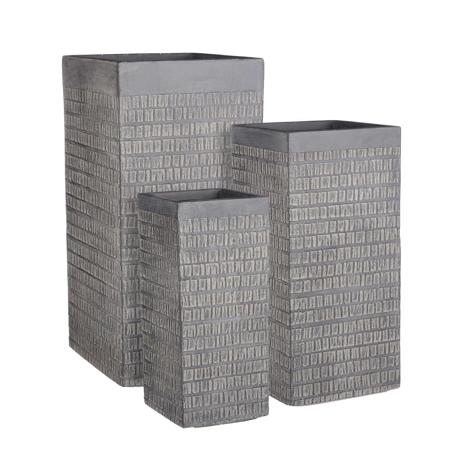 Bloempot set van 3 vierkant