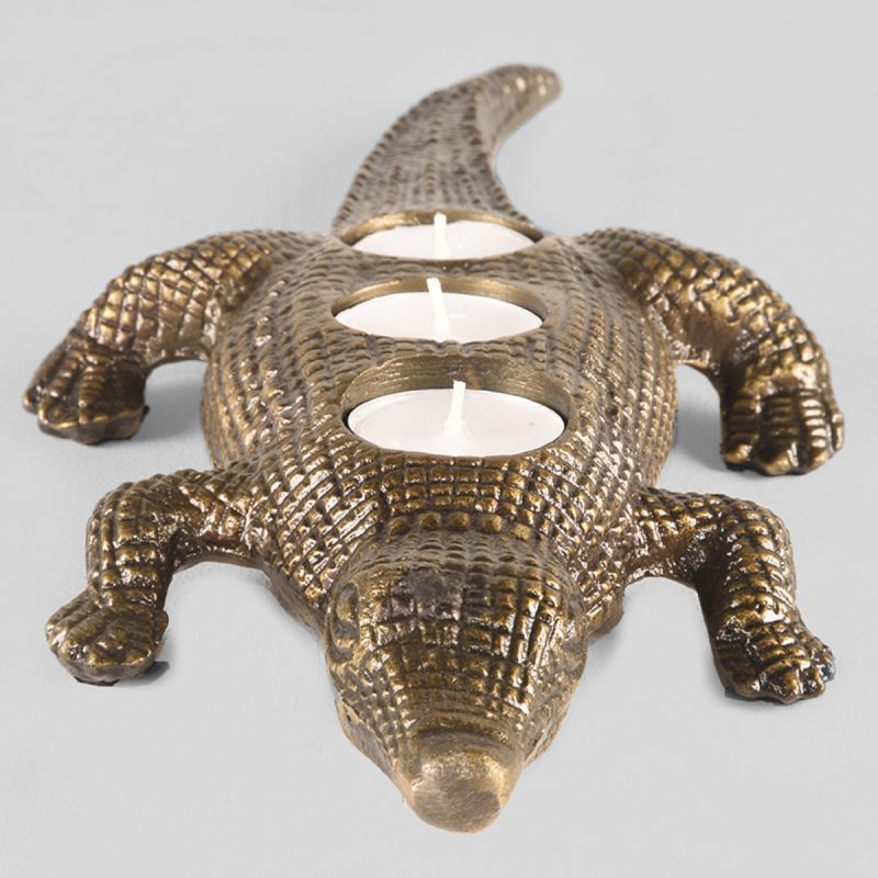 Krokodil waxinelichthouder