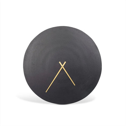 Wandklok zwart rond