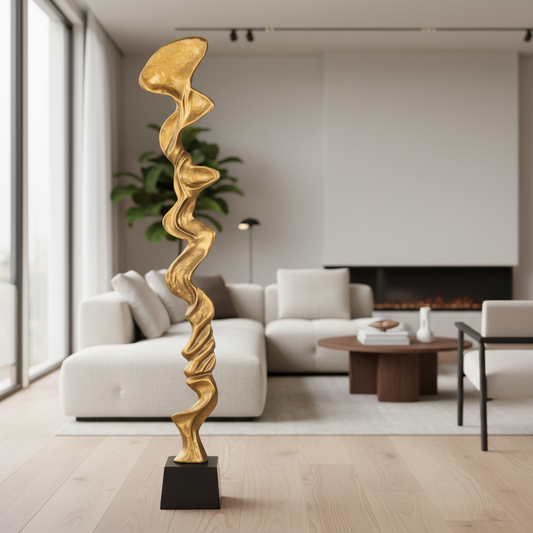 Organisch sculptuur goud