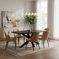 Deens ovale eettafel Bente Mangohout - zwart