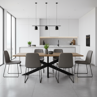 Eettafel recht mangohout