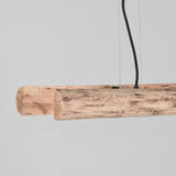 Hanglamp Woody 100x20x150 cm Naturel Hout | Zwart Metaal