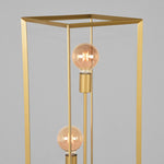 Vloerlamp Tetto 30x30x135 cm Antiek Goud Metaal