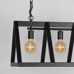 Hanglamp Roof 95x35x38 cm Zwart Staal