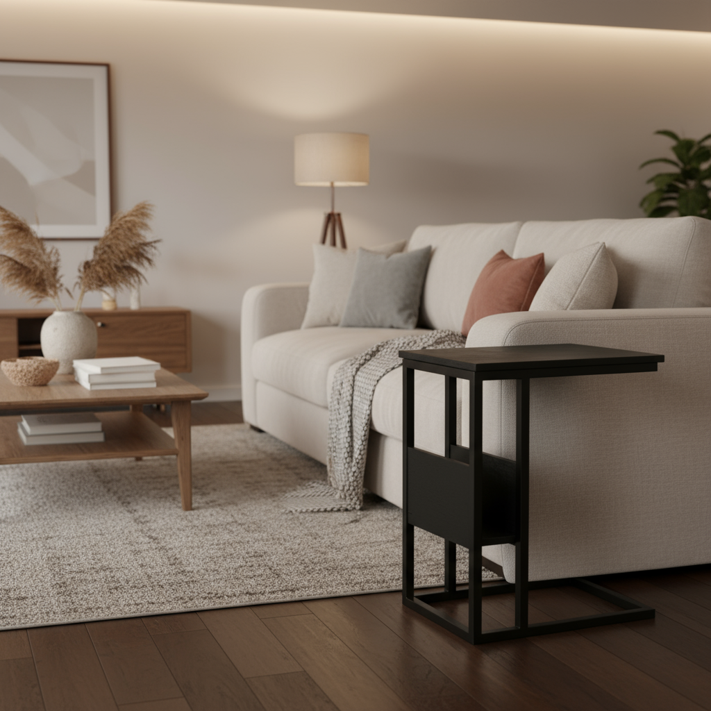 Bijzettafel / laptoptafel Dex zwart