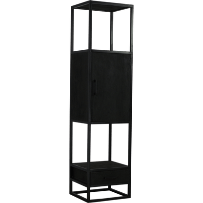 Dex boekenkast 1 deur zwart