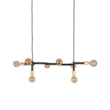 Hanglamp Loco 100x31x16 cm Zwart Metaal l Naturel Rubberwood