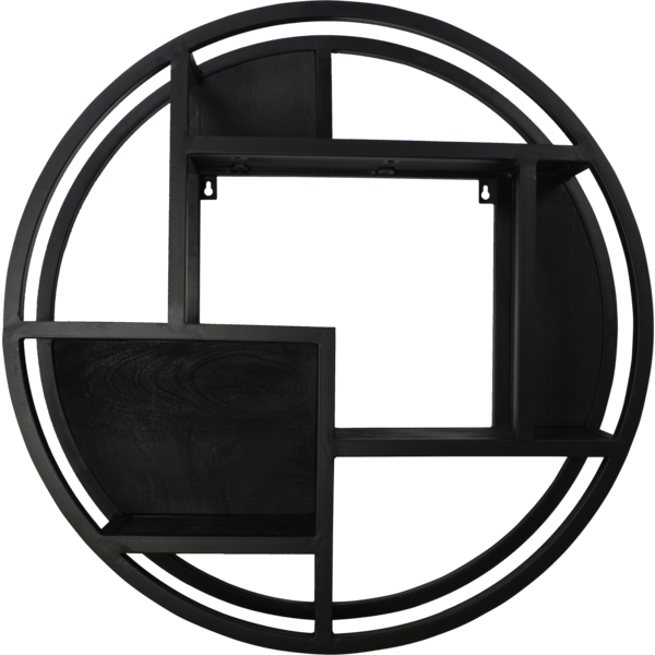 Dex wall rack 75 cm square black